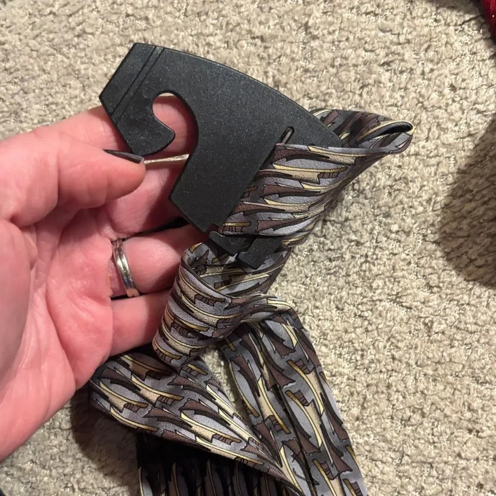 J. Garcia Vibrant Tie Collection in Red, Black, and Gray